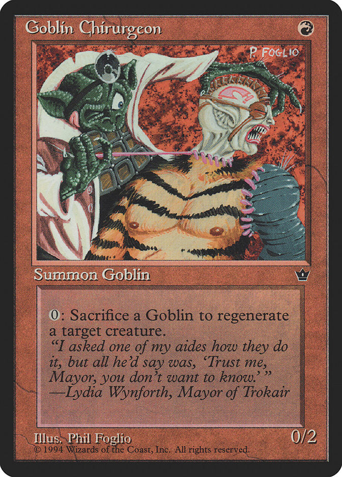 Goblin Chirurgeon (Phil Foglio) [Fallen Empires] | Black Swamp Games