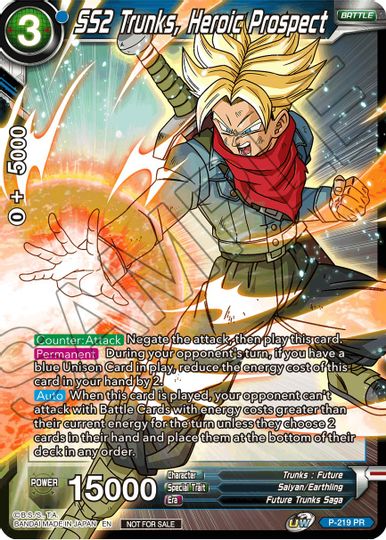 SS2 Trunks, Heroic Prospect (Event Pack 08) (P-219) [Tournament Promotion Cards] | Black Swamp Games