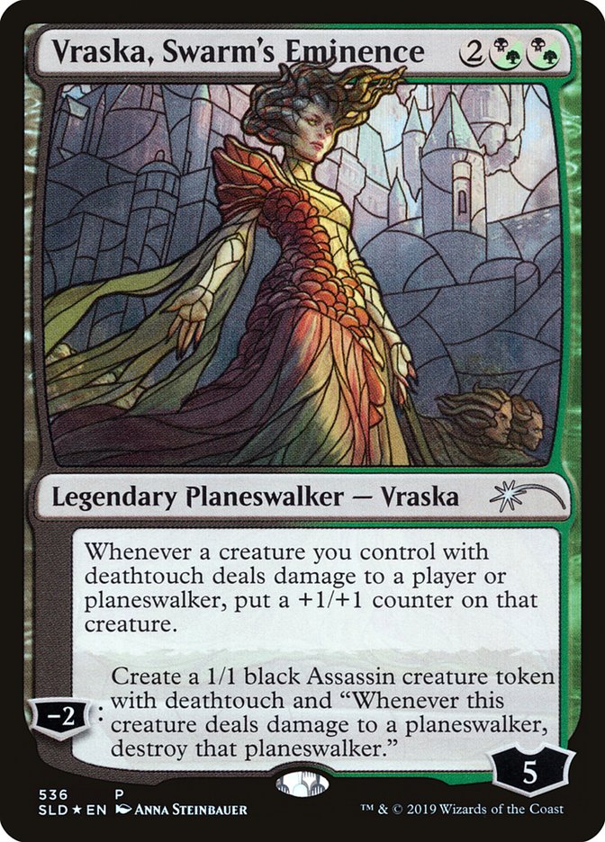 Vraska, Swarm's Eminence (Stained Glass) [Secret Lair Drop Promos] | Black Swamp Games