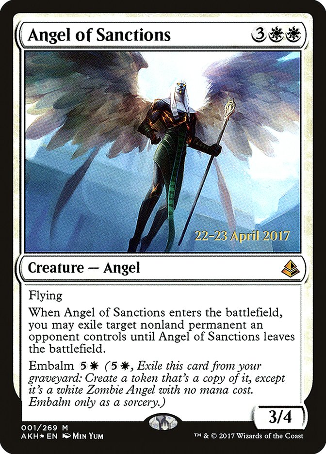Angel of Sanctions [Amonkhet Prerelease Promos] | Black Swamp Games