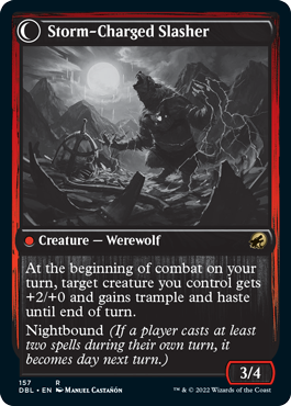 Reckless Stormseeker // Storm-Charged Slasher [Innistrad: Double Feature] | Black Swamp Games
