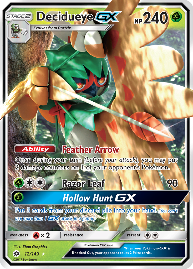 Decidueye GX (12/149) [Sun & Moon: Base Set] | Black Swamp Games
