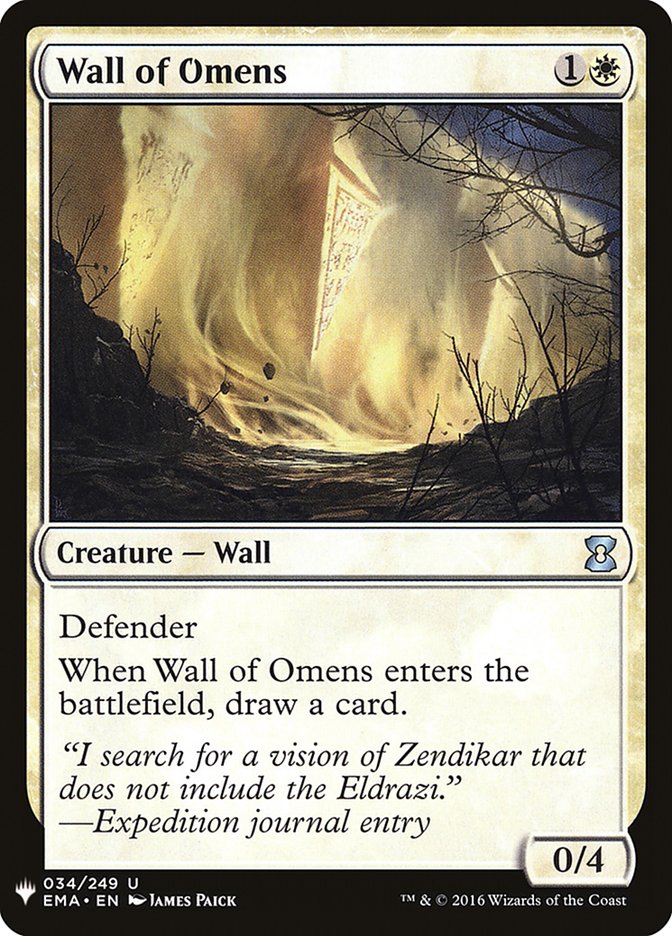 Wall of Omens [Mystery Booster] | Black Swamp Games