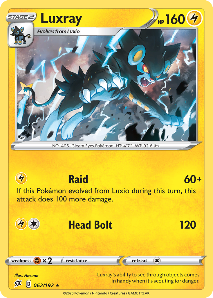 Luxray (062/192) [Sword & Shield: Rebel Clash] | Black Swamp Games