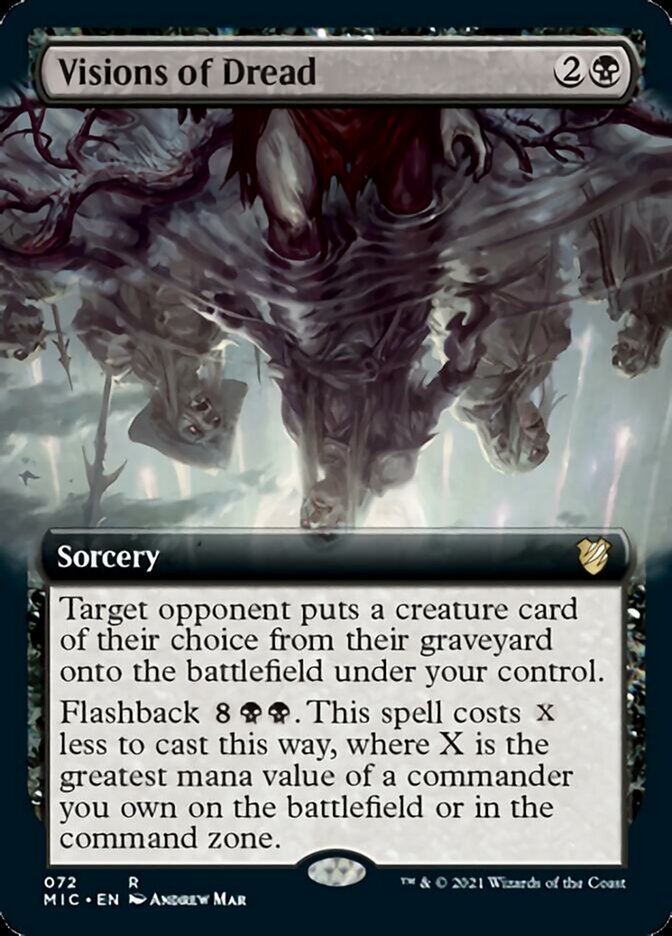 Visions of Dread (Extended Art) [Innistrad: Midnight Hunt Commander] | Black Swamp Games