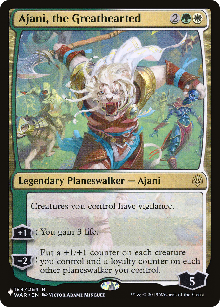 Ajani, the Greathearted [The List Reprints] | Black Swamp Games