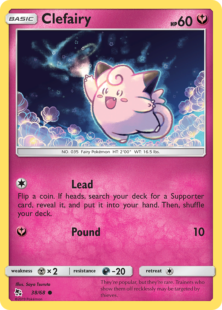 Clefairy (38/68) [Sun & Moon: Hidden Fates] | Black Swamp Games
