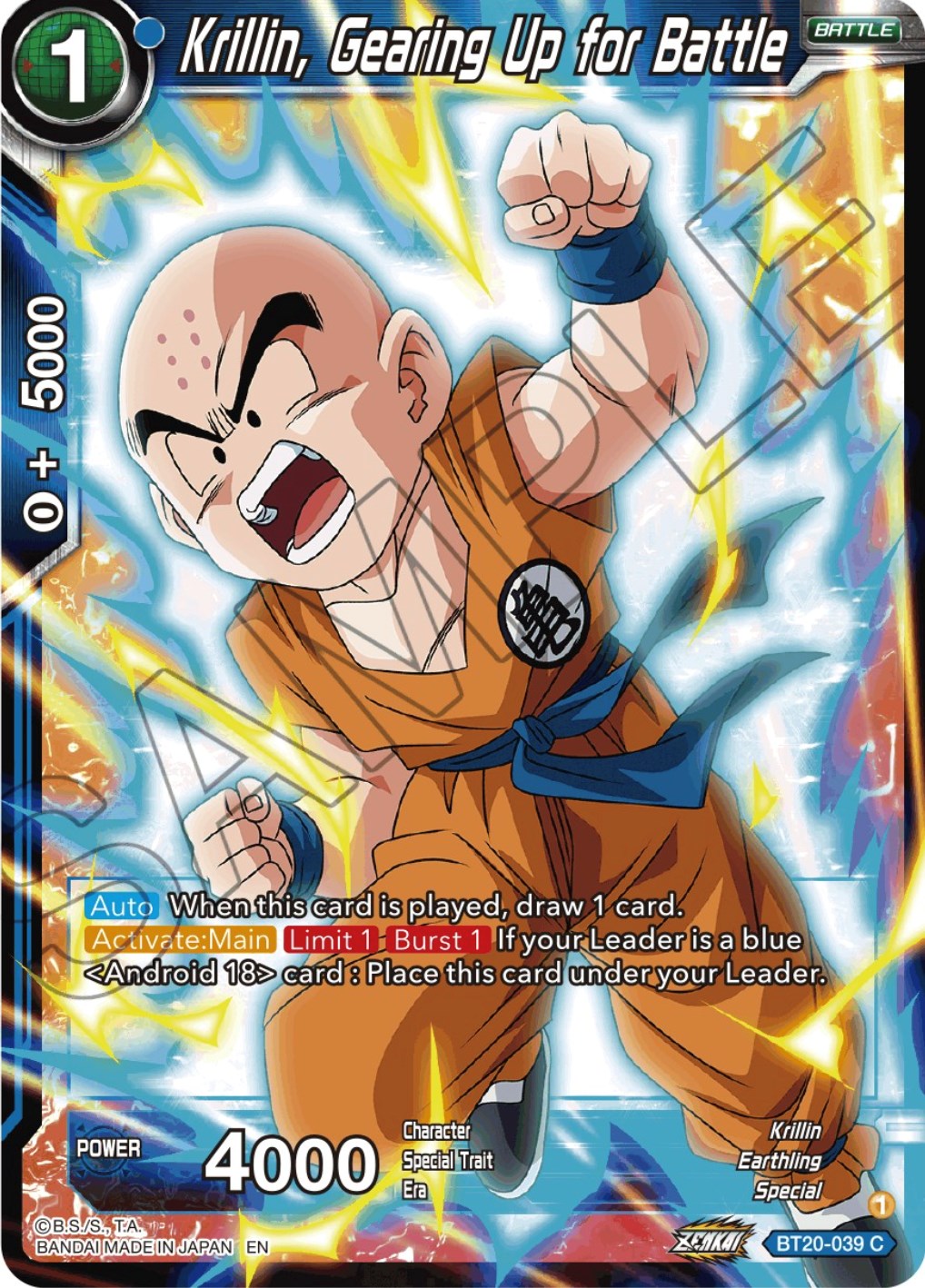 Krillin, Gearing Up for Battle (BT20-039) [Power Absorbed] | Black Swamp Games