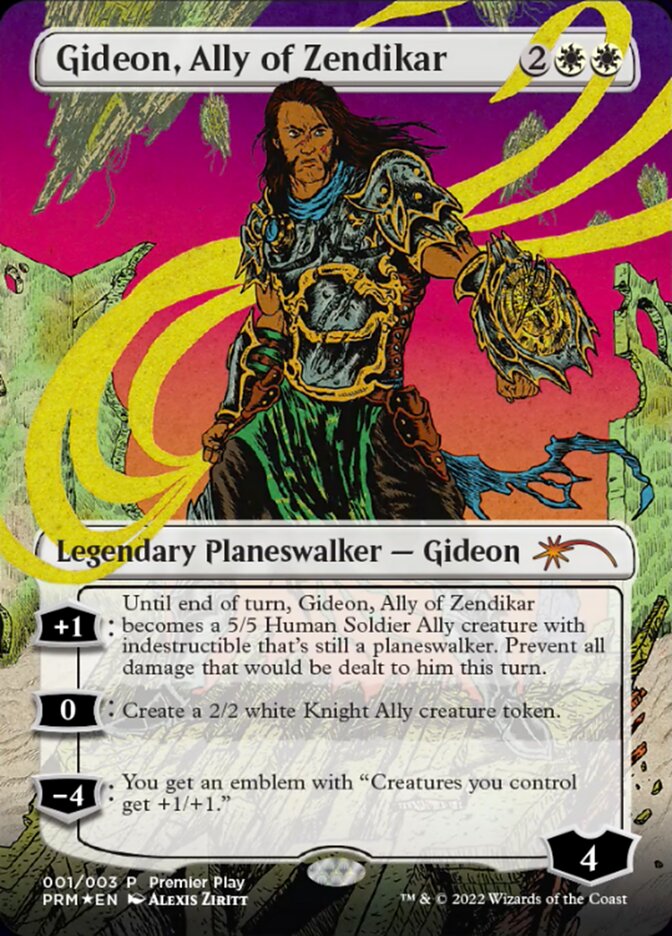 Gideon, Ally of Zendikar (Borderless) [Regional Championship Qualifiers 2022] | Black Swamp Games