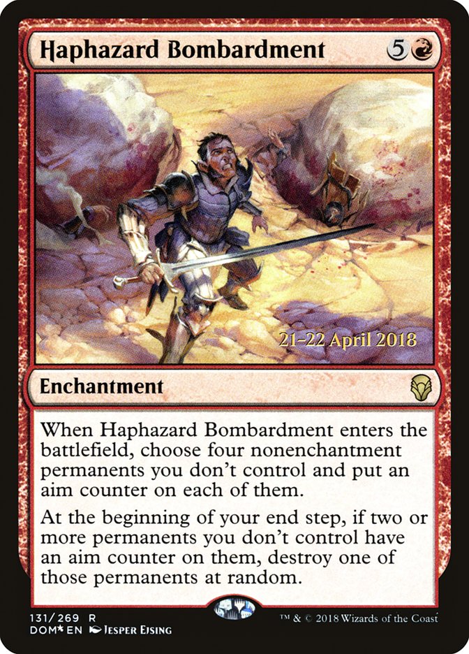 Haphazard Bombardment [Dominaria Prerelease Promos] | Black Swamp Games