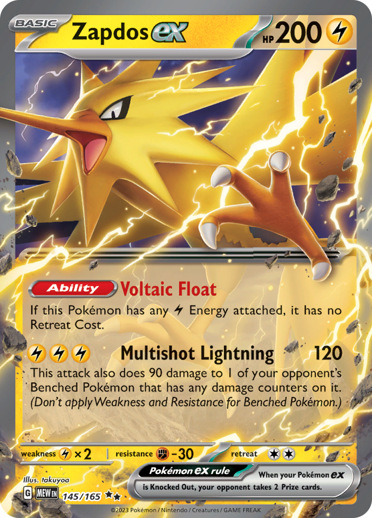 Zapdos ex (145/165) [Scarlet & Violet: 151] | Black Swamp Games