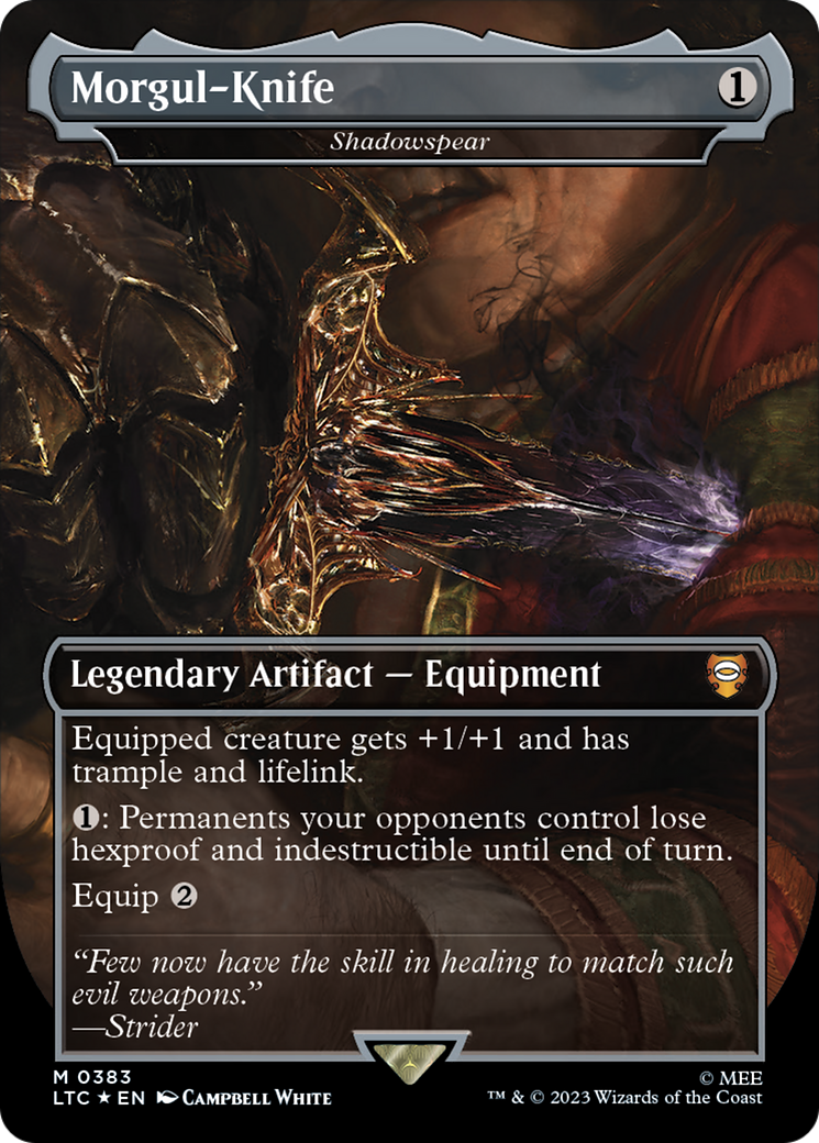 Morgul-Knife - Shadowspear (Surge Foil) [The Lord of the Rings: Tales of Middle-Earth Commander] | Black Swamp Games
