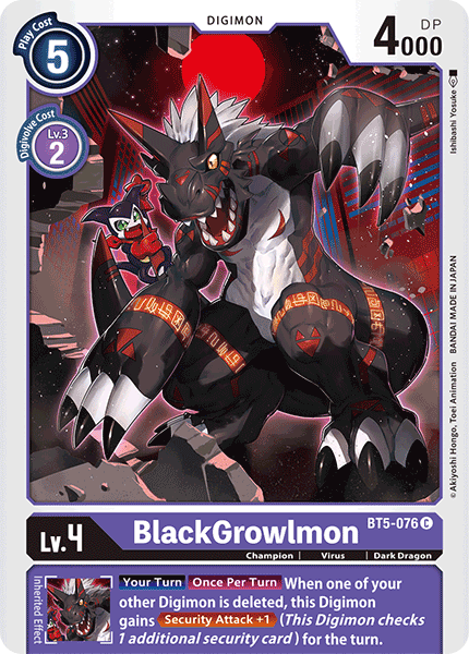 BlackGrowlmon [BT5-076] [Battle of Omni] | Black Swamp Games