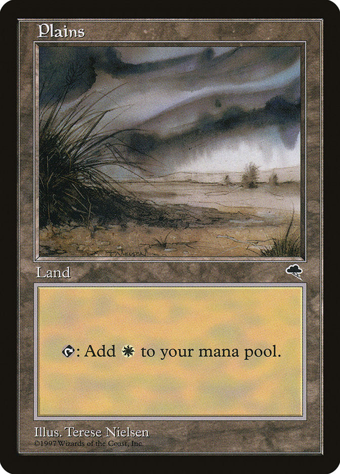 Plains (Signature on Center Left) [Tempest] | Black Swamp Games