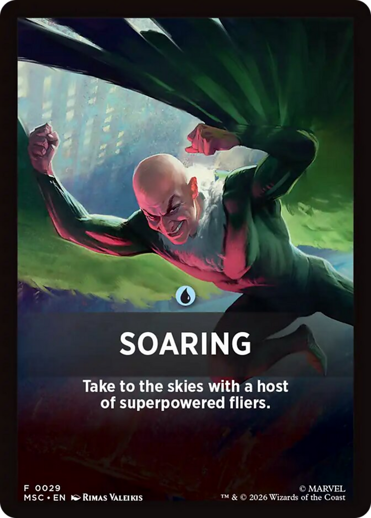 Soaring Theme Card [Marvel Super Heroes Commander] | Black Swamp Games