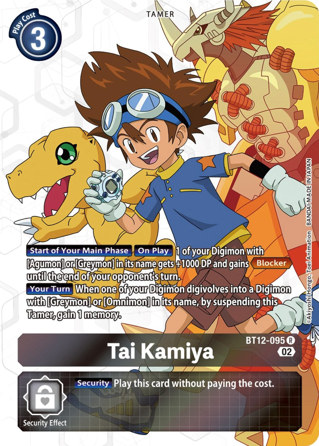 Tai Kamiya [BT12-095] (Alternate Art) [Across Time] | Black Swamp Games