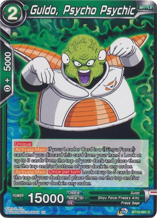 Guldo, Psycho Psychic (BT10-081) [Rise of the Unison Warrior 2nd Edition] | Black Swamp Games