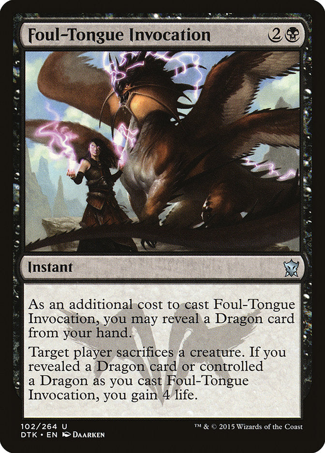 Foul-Tongue Invocation [Dragons of Tarkir] | Black Swamp Games