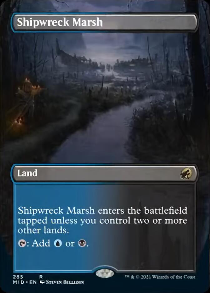Shipwreck Marsh (Borderless Alternate Art) [Innistrad: Midnight Hunt] | Black Swamp Games
