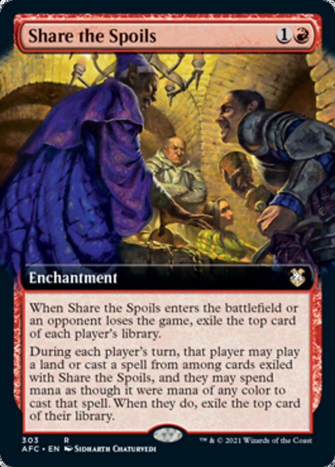 Share the Spoils (Extended Art) [Dungeons & Dragons: Adventures in the Forgotten Realms Commander] | Black Swamp Games