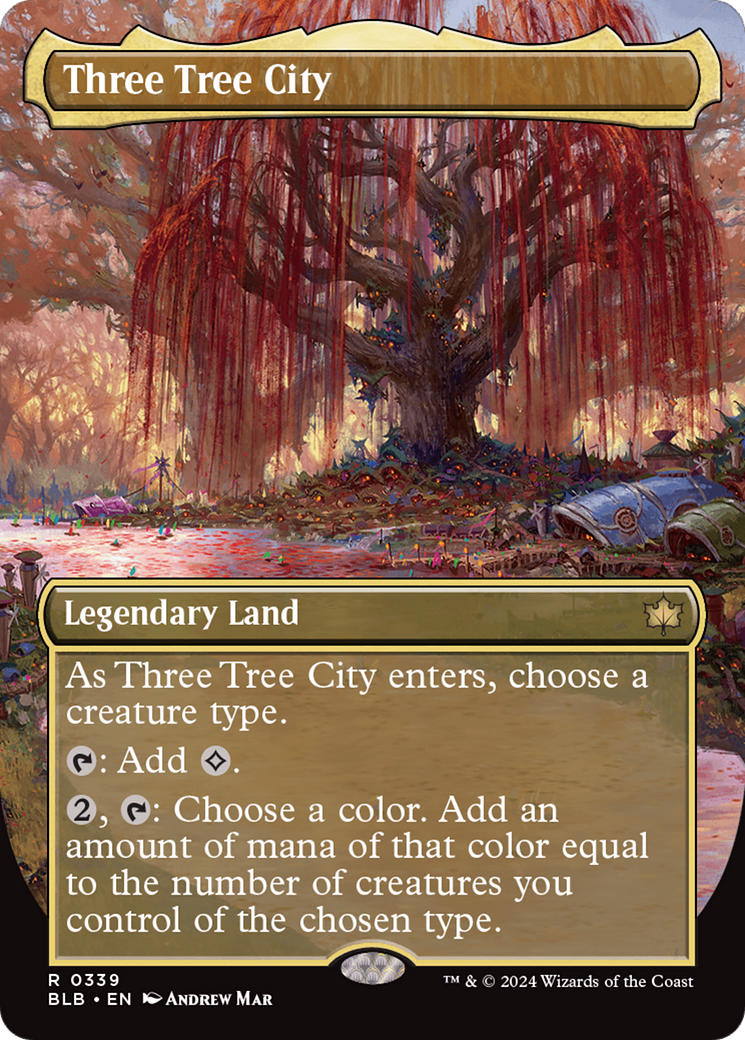 Three Tree City (Borderless) (0339) [Bloomburrow] | Black Swamp Games