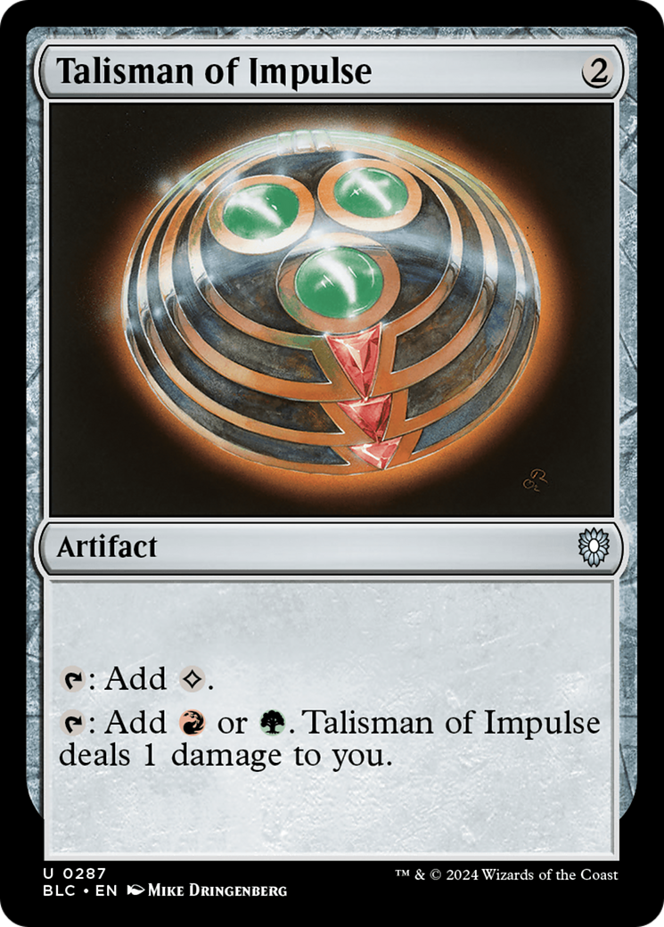 Talisman of Impulse [Bloomburrow Commander] | Black Swamp Games