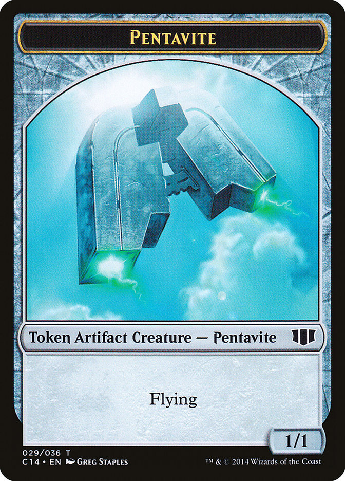 Myr // Pentavite Double-Sided Token [Commander 2014 Tokens] | Black Swamp Games