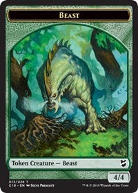 Beast (013) // Plant Double-Sided Token [Commander 2018 Tokens] | Black Swamp Games