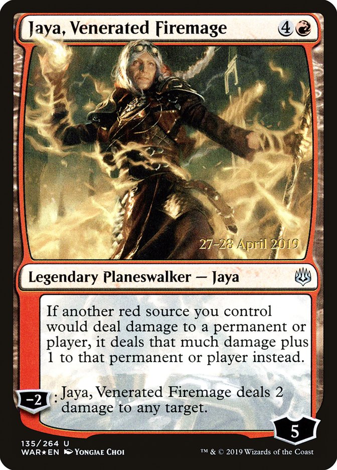 Jaya, Venerated Firemage [War of the Spark Prerelease Promos] | Black Swamp Games