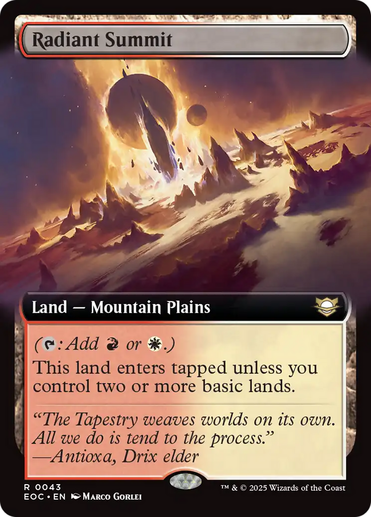 Radiant Summit (Extended Art) [Edge of Eternities Commander] | Black Swamp Games