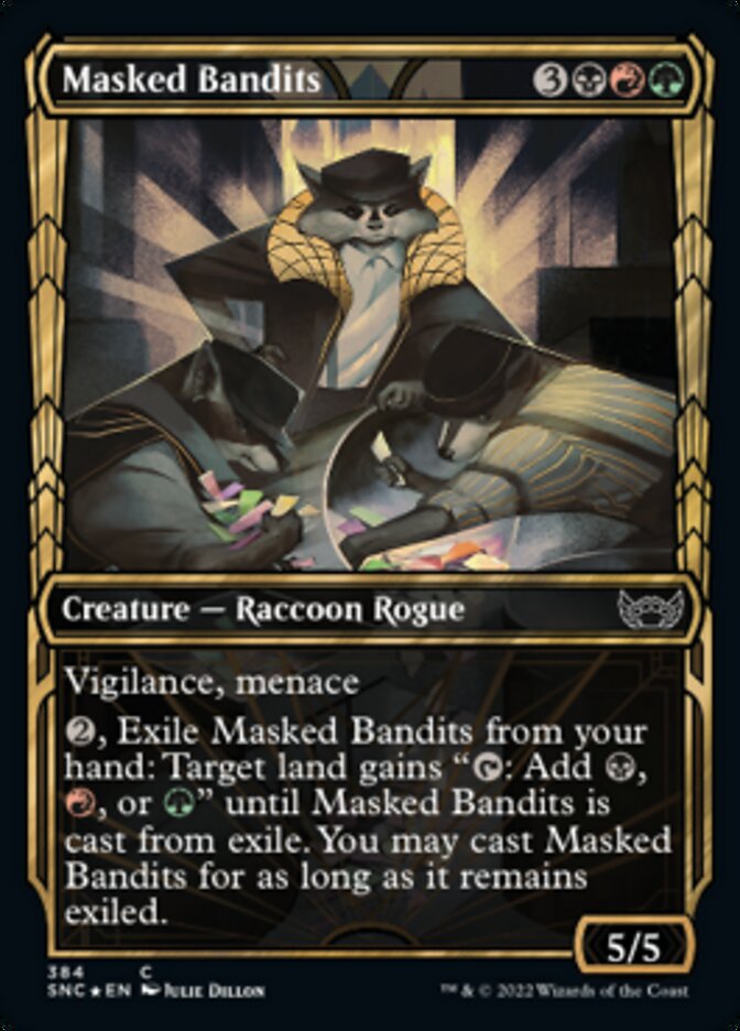 Masked Bandits (Showcase Golden Age Gilded Foil) [Streets of New Capenna] | Black Swamp Games