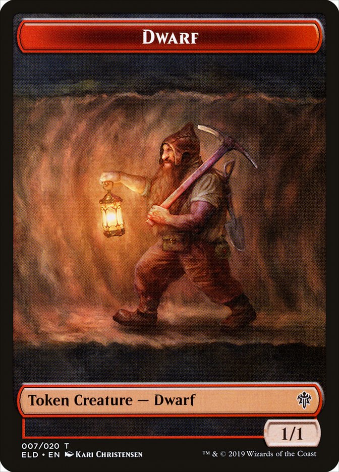 Dwarf Token [Throne of Eldraine Tokens] | Black Swamp Games