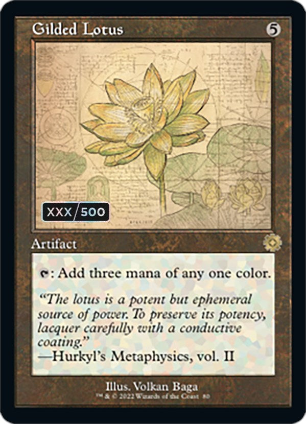 Gilded Lotus (Retro Schematic) (Serialized) [The Brothers' War Retro Artifacts] | Black Swamp Games