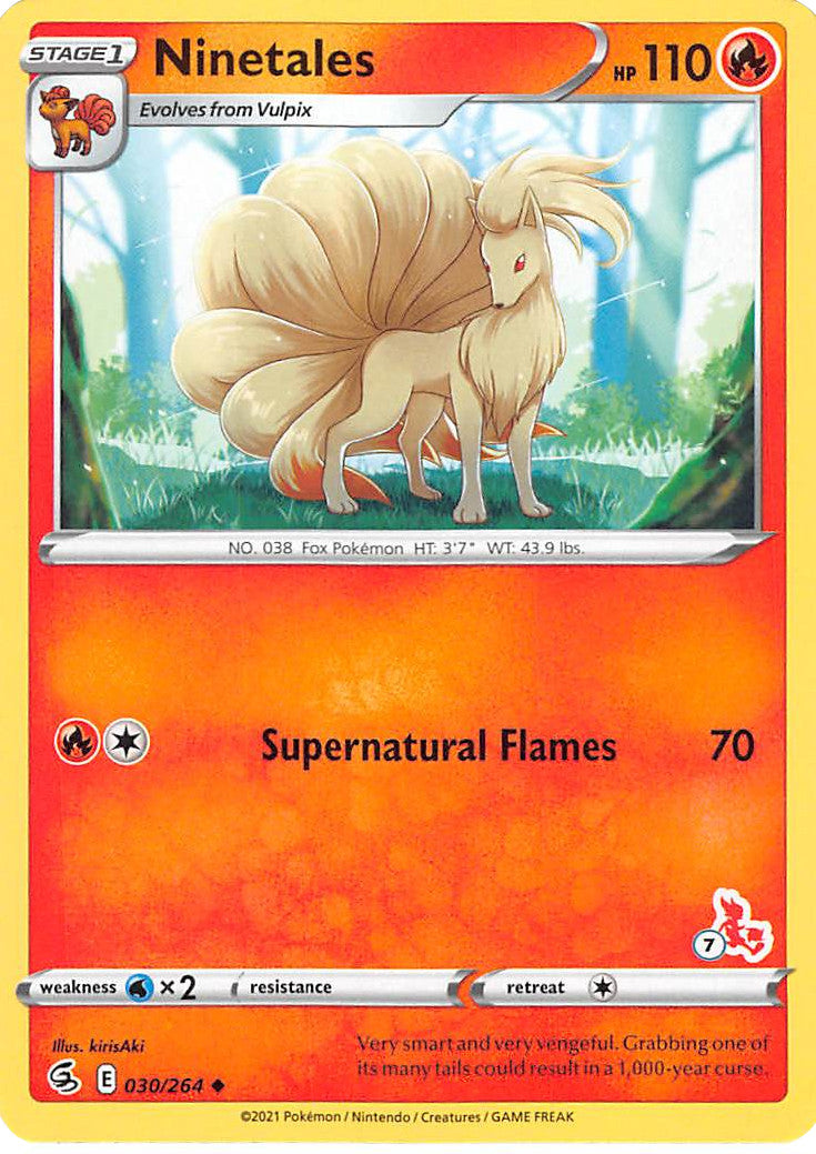 Ninetales (30/264) (Cinderace Stamp #7) [Battle Academy 2022] | Black Swamp Games