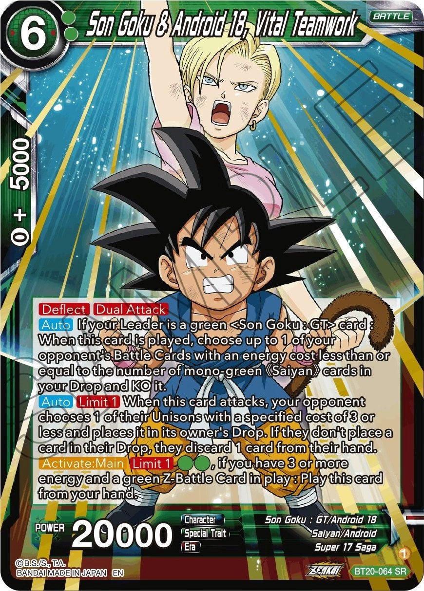 Son Goku & Android 18, Vital Teamwork (BT20-064) [Power Absorbed] | Black Swamp Games