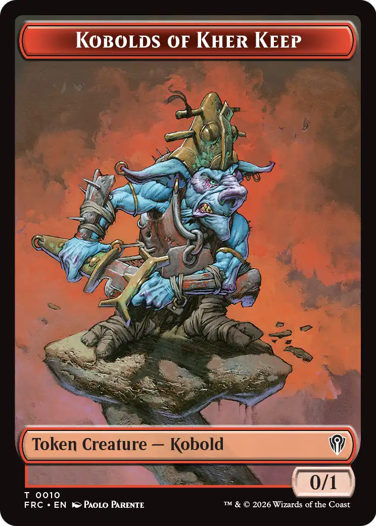 Kobolds of Kher Keep // Map Double-Sided Token [Reality Fracture Commander Tokens] | Black Swamp Games