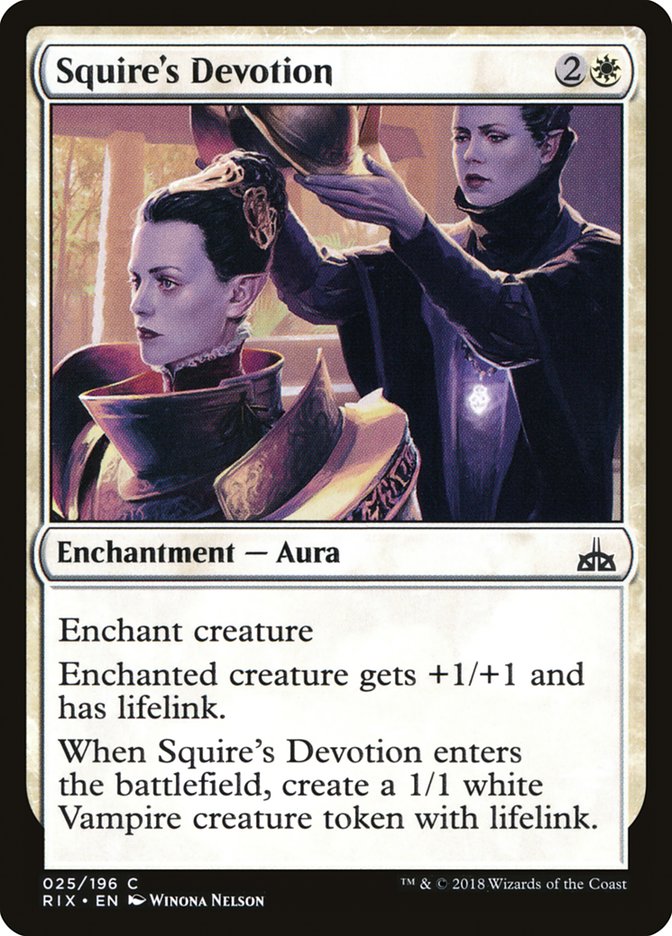 Squire's Devotion [Rivals of Ixalan] | Black Swamp Games