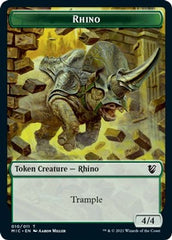 Rhino // Wolf Double-Sided Token [Innistrad: Midnight Hunt Commander Tokens] | Black Swamp Games
