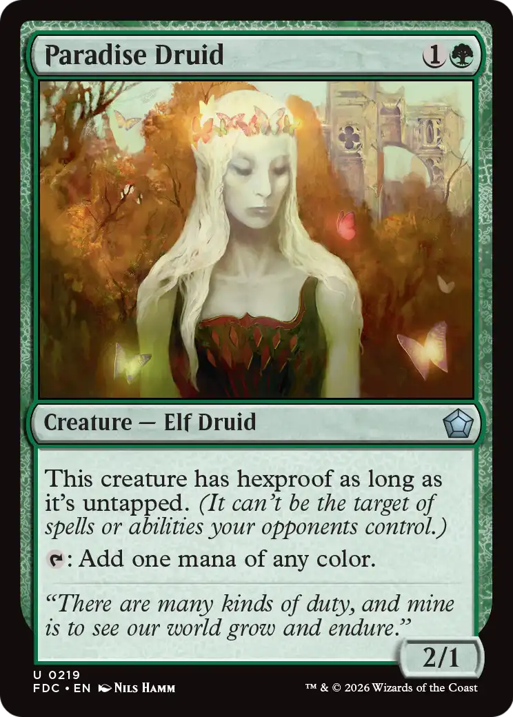 Paradise Druid [Foundations Commander] | Black Swamp Games