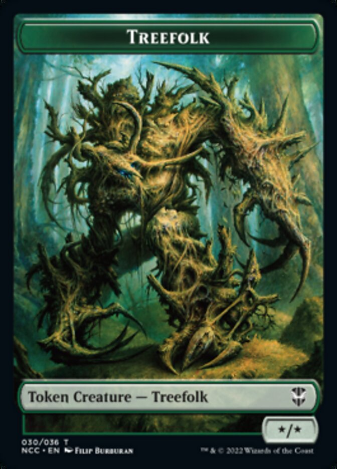 Treefolk // Spider Double-Sided Token [Streets of New Capenna Commander Tokens] | Black Swamp Games
