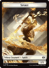 Spirit (0006) // Spirit (0007) Double-Sided Token [Tarkir: Dragonstorm Tokens] | Black Swamp Games