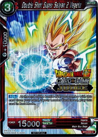 Double Shot Super Saiyan 2 Vegeta (BT2-010) [Judge Promotion Cards] | Black Swamp Games