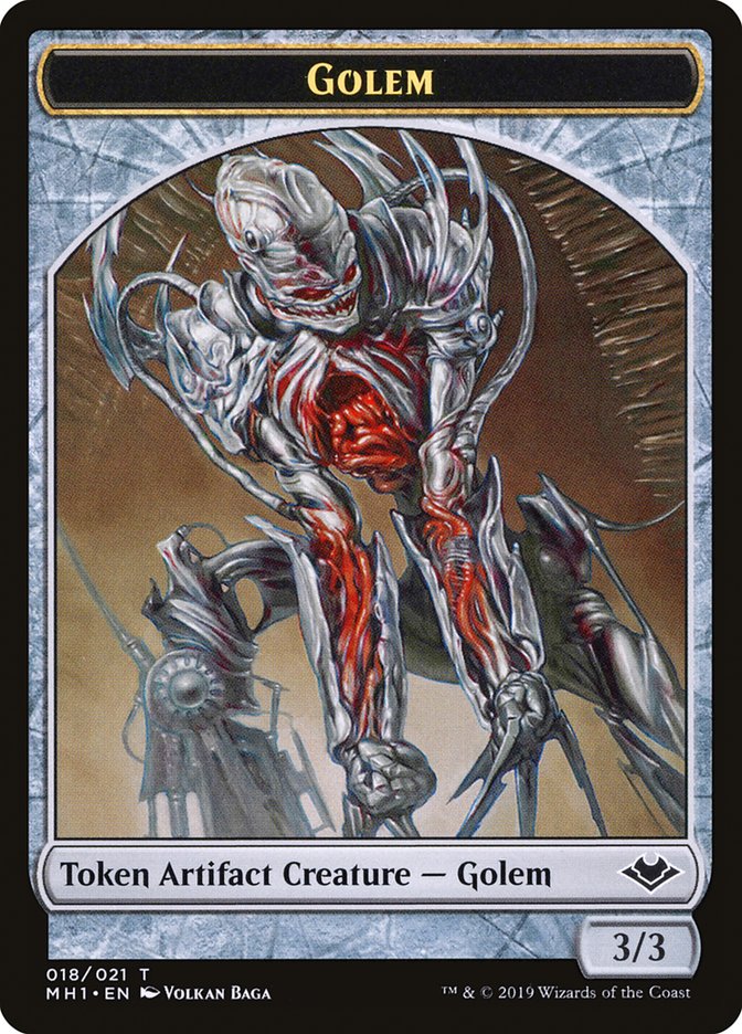 Spirit // Golem Double-Sided Token [Modern Horizons Tokens] | Black Swamp Games