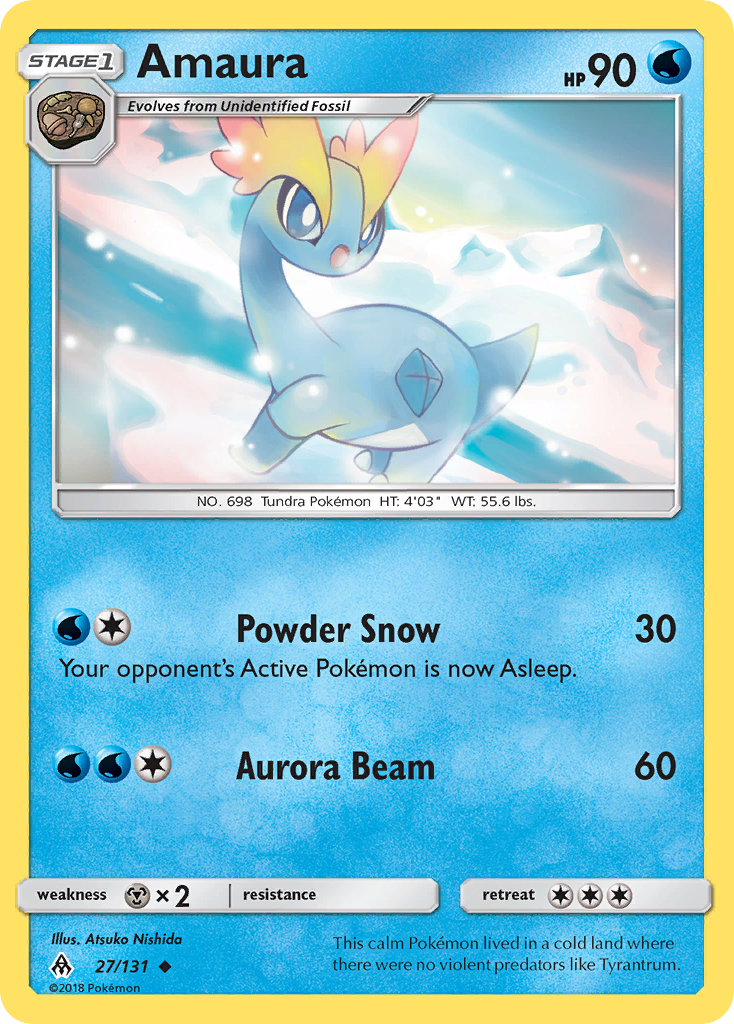 Amaura (27/131) [Sun & Moon: Forbidden Light] | Black Swamp Games