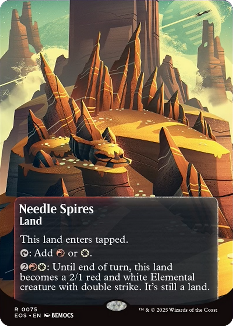 Needle Spires (0075) (Borderless) [Edge of Eternities: Stellar Sights] | Black Swamp Games