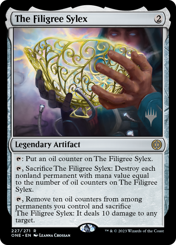 The Filigree Sylex (Promo Pack) [Phyrexia: All Will Be One Promos] | Black Swamp Games