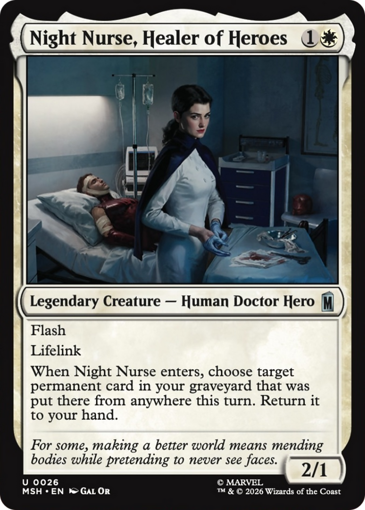 Night Nurse, Healer of Heroes [Marvel Super Heroes] | Black Swamp Games