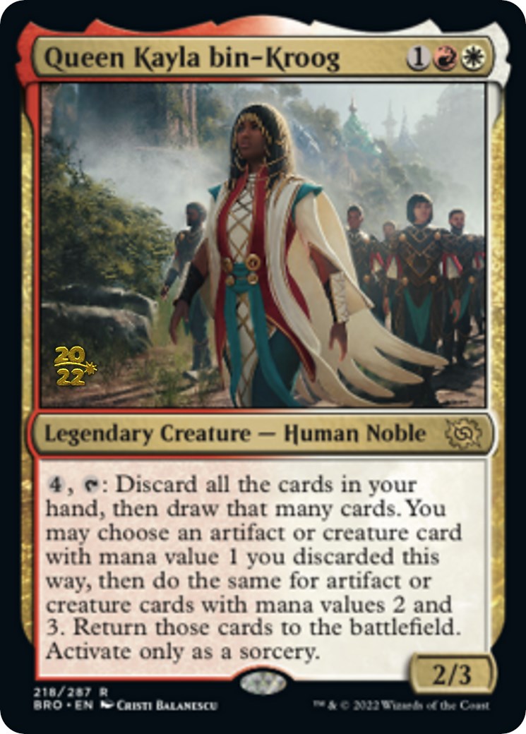 Queen Kayla bin-Kroog [The Brothers' War Prerelease Promos] | Black Swamp Games