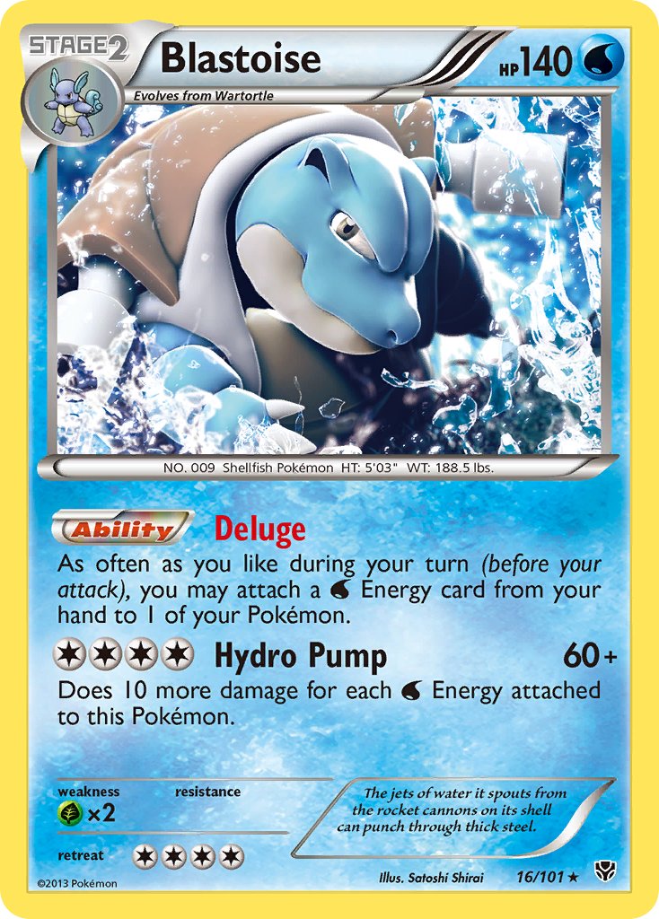 Blastoise (16/101) (Theme Deck Exclusive) [Black & White: Plasma Blast] | Black Swamp Games