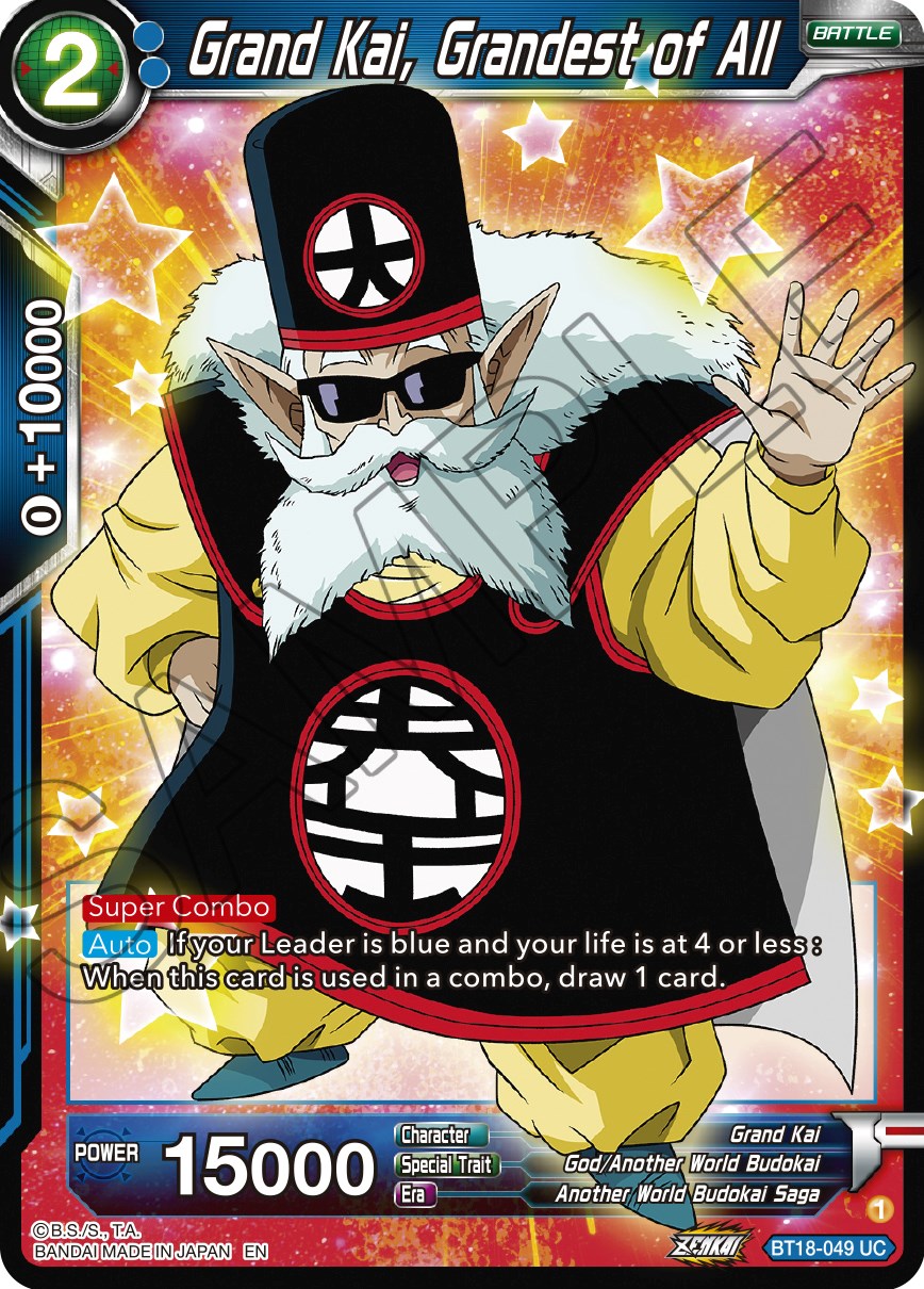 Grand Kai, Grandest of All (BT18-049) [Dawn of the Z-Legends] | Black Swamp Games